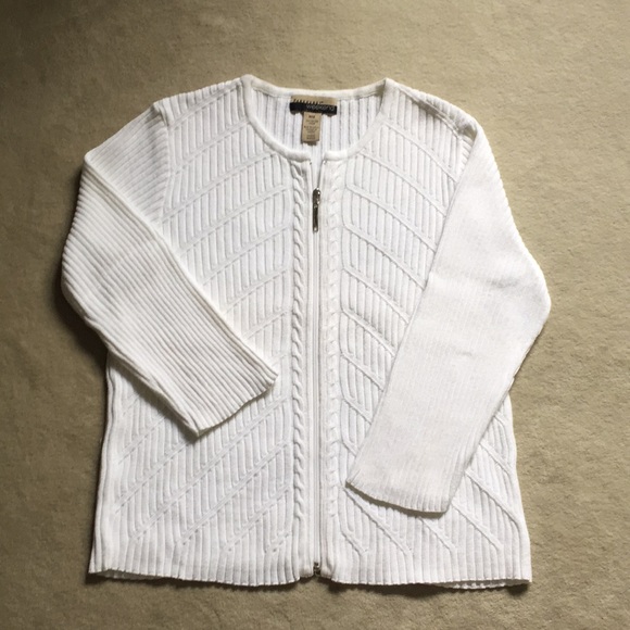 Parkhurst Weekend Sweaters - White cotton cardigan